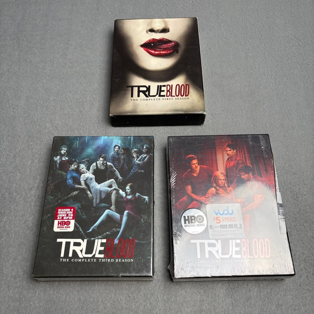 True Blood DVD Lot Seasons 1 3 4 HBO Series New Sealed S3 S4 Open S1